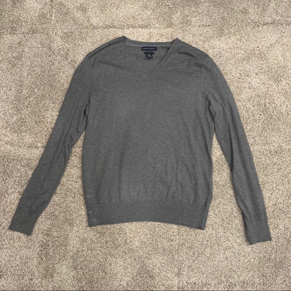 Banana Republic Gray V Neck Sweater